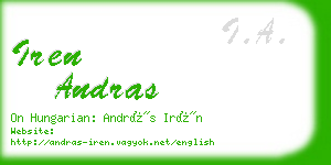 iren andras business card